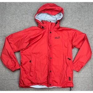Jack Wolfskin Texapore‎ Women's Red Full Zip Hooded Outdoor Hiking Jacket Size L